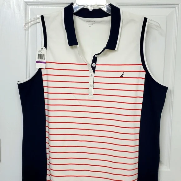 Nautica NEW size XXL sleeveless tank with collar for golf, cruise, summer - Picture 1 of 4